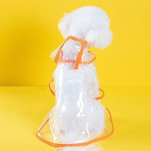 ENDBAG Hunderegenmantel, wasserdichter Hundemantel mit Kapuze, winddichter, schneefester transparenter Regenmantel für Hunde, Regenmantel für kleine Hunde(Color:4,Size:M) von ENDBAG
