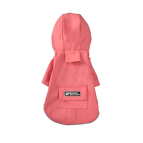 ENDBAG Hunderegenmantel, wasserdichter Mantel mit Kapuze, Kragen, Riemenloch, reflektierender Streifen, Aufbewahrungstasche(Color:3,Size:M) von ENDBAG
