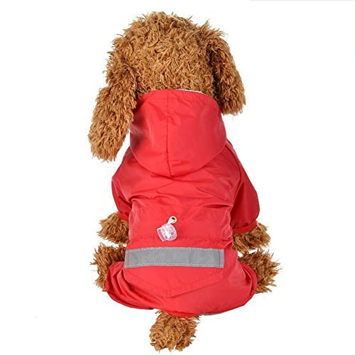 ENDBAG Hunderegenmantel, wasserdichter Mantel mit Kapuze, Kragen, Riemenloch, reflektierender Streifen, Regenmantel, leicht und mittelgroß(Color:2,Size:XL) von ENDBAG