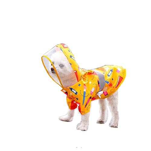 ENDBAG Starker wasserdichter Hunderegenmantel, leichte wasserdichte Hundemanteljacke mit Beinen, Verstellbarer Hunderegenumhang mit reflektierenden Streifen(Color:1,Size:S) von ENDBAG