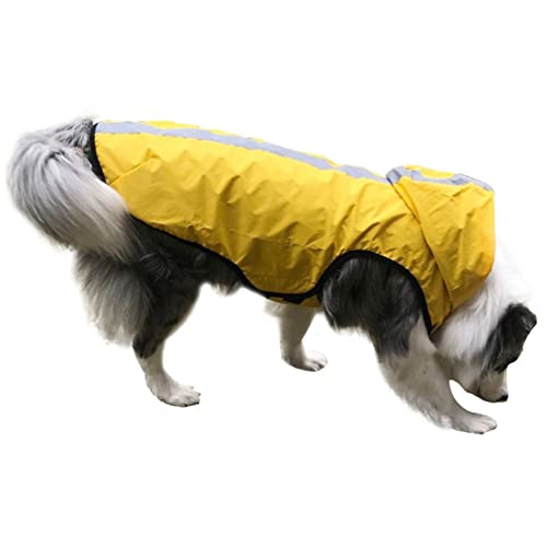 ENDBAG hundejacke Hochwertiger, modischer Hunde-Regenmantel, Regen-/wasserdicht, Verstellbarer Kordelzug, Kapuze, kleine bis mittelgroße Hundekleidung – Rot(Color:3,Size:3XL) von ENDBAG