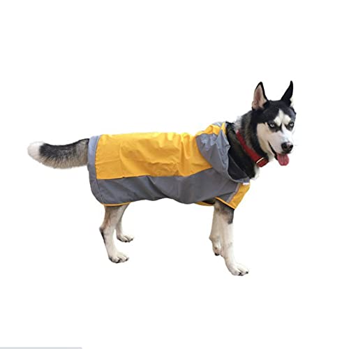 ENDBAG hundejacke Hunderegenmantel mit Gummiband, großer Hunderegenmantel mit Kapuze, wasserdichter Hunderegenmantel, Schlepploch, leicht und atmungsaktiv(Color:1,Size:No. 7) von ENDBAG