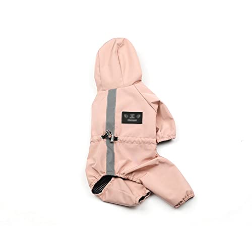 ENDBAG hundejacke Hunderegenmantel mit Kapuze, Leichter Haustier-Regenmantel, Hunde-Regenmantel, Verstellbarer wasserdichter Haustier-Hunde-Regenmantel, reflektierender Streifen(Color:1,Size:L) von ENDBAG