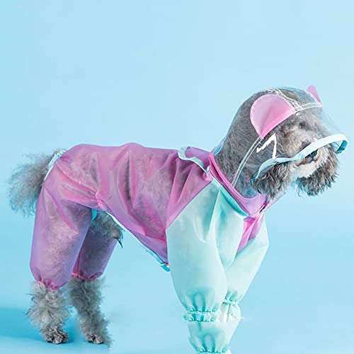 ENDBAG hundejacke Outdoor-Welpen-Haustier-Regenmantel mit Kapuze, wasserdichte Jacke, TPU, reflektierender Regenmantel, Hunde- und Katzenkleidung(Color:1,Size:XS) von ENDBAG