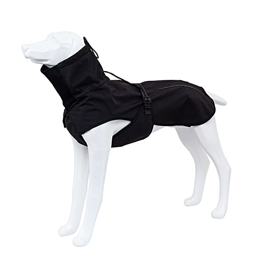 ENDBAG hundejacke Wasserdichter Hundemantel, Hunderegenmantel, Hundejacke mit reflektierenden Sicherheitsstreifen, Outdoor-Kleidung, mittelgroße und große Hunde (schwarz, XL)(Color:1,Size:XXL) von ENDBAG