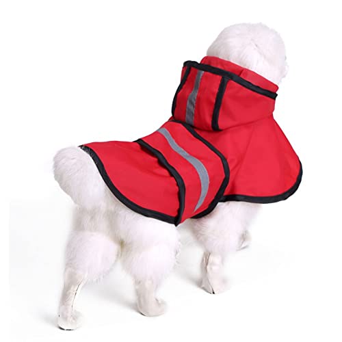 ENDBAG hundejacke Wasserdichter Regenmantel für Hunde, Outdoor-Regenmantel, Poncho, großer reflektierender Gürtel, wasserdichte Kapuze(Color:YY17,Size:S) von ENDBAG