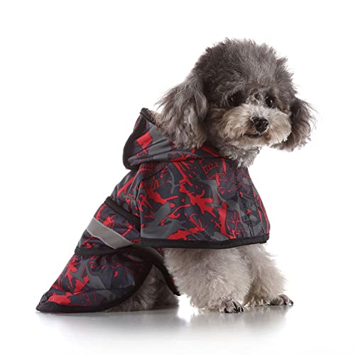 ENDBAG hundejacke Wasserdichter Regenmantel für Hunde, Outdoor-Regenmantel, Poncho, großer reflektierender Gürtel, wasserdichte Kapuze(Color:YY19,Size:XS) von ENDBAG