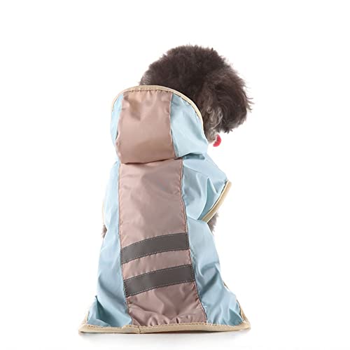 ENDBAG hundejacke Wasserdichter Regenmantel für Hunde, Outdoor-Regenmantel, Poncho, großer reflektierender Gürtel, wasserdichte Kapuze(Color:YY27,Size:S) von ENDBAG