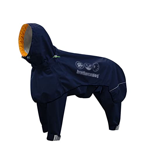 ENDBAG hundejacke Wasserdichter Regenmantel für Hunde, verstellbare Beine mit Kordelzug im Freien, reflektierendes Band, wasserdichte Welpenjacke mit Kapuze (XL, Blau)(Color:2,Size:XXL) von ENDBAG