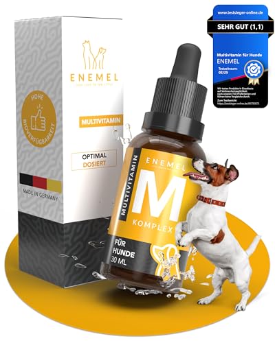 ENEMEL® Multi Vitamin Komplex für Hunde [30ml] | höhere Akzeptanz als Tabletten | Multivitamin Hund | Made in Germany von ENEMEL