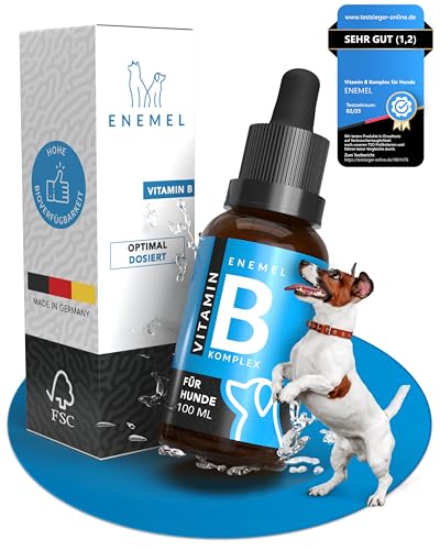 ENEMEL® Vitamin B Komplex für Hunde [100ml] | Innovation durch Tropfen | Vitamin B Hund | alle B-Vitamine enthalten | Made in Germany von ENEMEL