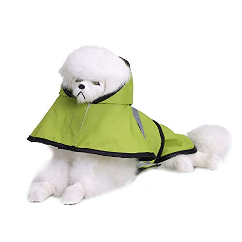 ENERRGECKO Haustierhunderegenmantel Reflektierende Regenjacke wasserdichte Haustierkleidung Kleiner Mittlerer Hundregenmantel XL von ENERRGECKO