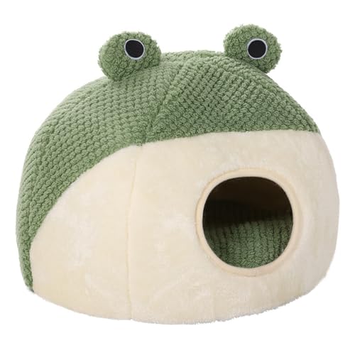 ENGEL WEMANG Katzenbett große Katzen flauschig Froschform Ø40x40X37cm rutschfeste Katzenbett für Hauskatzen und kleine Hunde,Bettchen waschbar FD3-40 S von ENGEL WEMANG