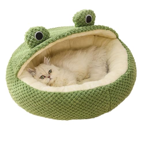 ENGEL WEMANG Katzenbett große Katzen flauschig Froschform Ø40x40cm rutschfeste Katzenbett für Hauskatzen und kleine Hunde,Bettchen waschbar BG2-40 S von ENGEL WEMANG