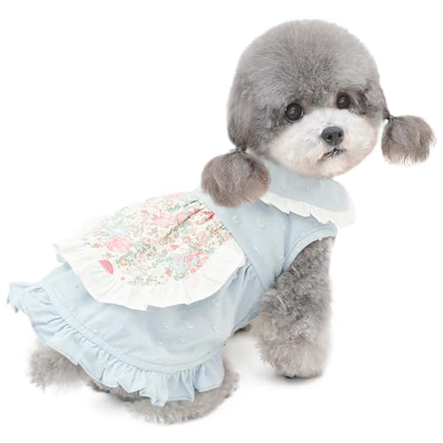 Hundekleidung für Klein Hund,Katzenkleid,Hundekleid Prinzessin Kleid für Chihuahua Pudel Yorkshire Blau M von ENGEL WEMANG