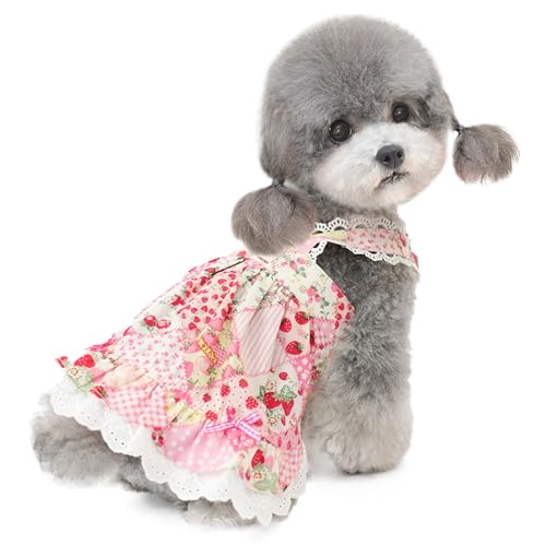 Hundekleidung für Klein Hund,Katzenkleid,Hundekleid Prinzessin Kleid für Chihuahua Pudel Yorkshire Rosa S von ENGEL WEMANG