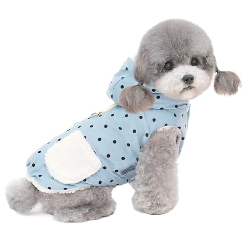 Hundemantel für kleine Hunde,Wellenpunkt,hundewintermantel,Hundejacke Geeignet für kleine Hunde und Katzen Blau XXL Hundemantel für kleine Hunde,Wellenpunkt,hundewintermantel,Hundejacke Geeignet für kleine Hunde und Katzen Blau XXL von ENGEL WEMANG