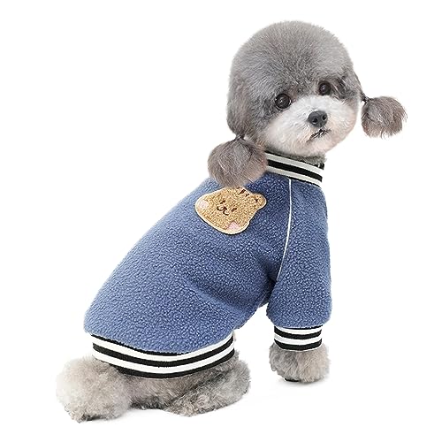 Hundepullover für kleine Hunde,Hund Wintermantel,hundejacken für kleine Hunde und Katzen die ≤ 12lb wiegen Blau XL von ENGEL WEMANG