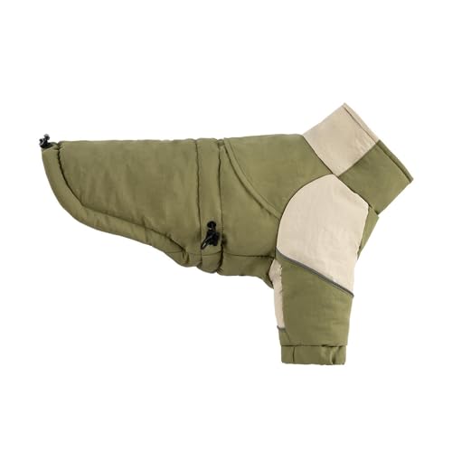 Hundeweste,Hundemantel Wasserdicht,Warme Weste Winter Plus hoher Kragen warm und weich Grün XL Hundeweste,Hundemantel Wasserdicht,Warme Weste Winter Plus hoher Kragen warm und weich Grün XL von ENGEL WEMANG