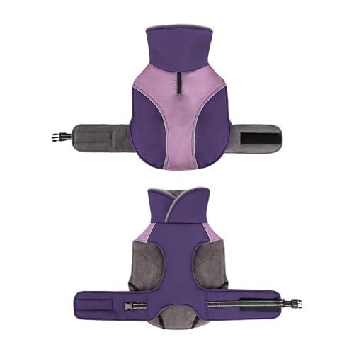 Hundeweste,Hundemantel Wasserdicht,Warme Weste mit Hundegeschirr Winter Plus hoher Kragen Samt warm und weich Lila 3XL Hundeweste,Hundemantel Wasserdicht,Warme Weste mit Hundegeschirr Winter Plus hoher Kragen Samt warm und weich Lila 3XL von ENGEL WEMANG