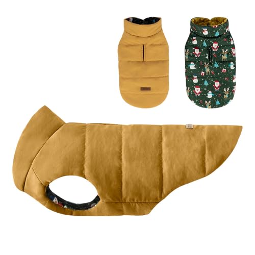 Hundeweste,Reversibel Warme Weste Winter warm und weich Gelb & Grün XS von ENGEL WEMANG