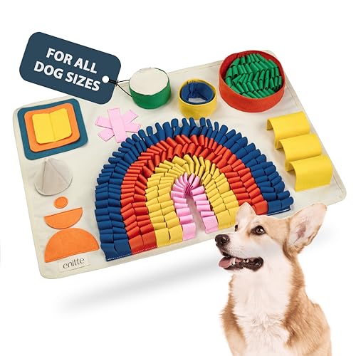 Schnüffelmatte für Hunde, interaktives Hundespielzeug, langsam fressende Schnüffelmatte für kleine und große Hunde, interaktives Hundespielzeug gegen Langeweile, hochwertige Hundefuttermatte, von ENITTE