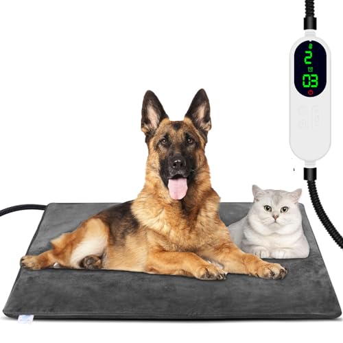 ENJOY PET Haustier-Heizkissen, Hunde-Heizkissen mit 13-Stufen-Timer und 9 Temperaturstufen, Heizkissen für Katzen und Hunde, Langzeitarbeit, automatische Abschaltung (X-Large: 89,9 x 60 cm) von ENJOY PET