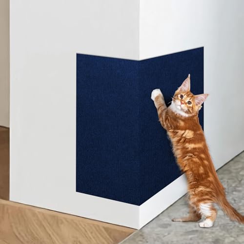 ENONCI Katzen Kratzmatte, Kratzmatte Selbstklebend, Katzenkratzschutz für Sofa Teppich, Anti-Kratz-Möbelschutz, Wiederverwendbarer Couch-Schutz für Haustiere (Blau, 120CM) von ENONCI