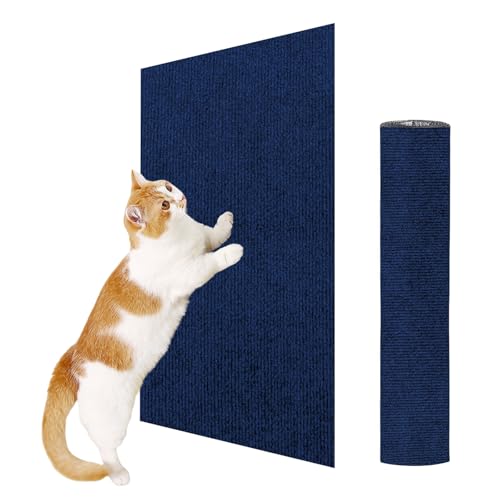 ENONCI Katzen Kratzmatte, Kratzmatte Selbstklebend, Katzenkratzschutz für Sofa Teppich, Anti-Kratz-Möbelschutz, Wiederverwendbarer Couch-Schutz für Haustiere (Blau, 60CM) von ENONCI