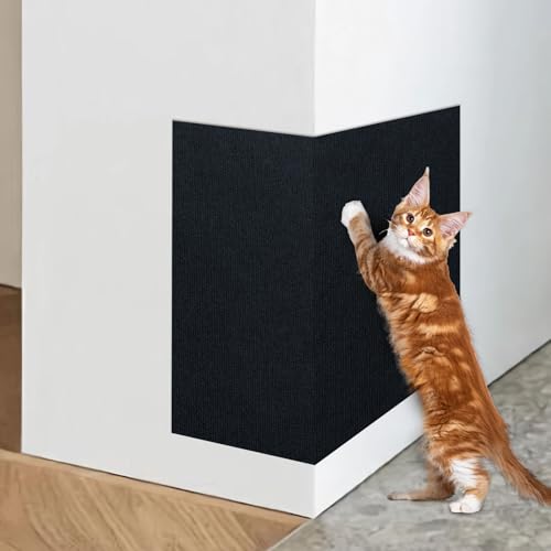 ENONCI Katzen Kratzmatte, Kratzmatte Selbstklebend, Katzenkratzschutz für Sofa Teppich, Anti-Kratz-Möbelschutz, Wiederverwendbarer Couch-Schutz für Haustiere (Schwarz, 120CM) von ENONCI