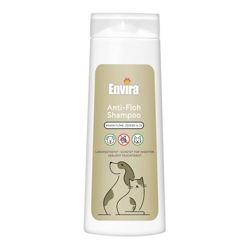 Envira Anti-Parasiten Shampoo für Hunde & Katzen, 400 ml - Katzen- & Hundeshampoo gegen Zecken, Flöhe, Mücken, Juckreiz - Flohshampoo gegen Hundeflöhe von Envira