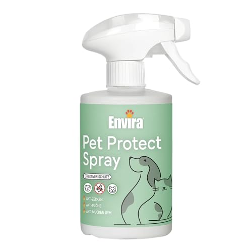 Envira Pet Protect - Anti Juckreiz-Spray für Hunde & Katzen - Schutz vor Zecken, Flöhen & Larven - Mit Geraniol - 500ml Envira Pet Protect - Anti Juckreiz-Spray für Hunde & Katzen - Schutz vor Zecken, Flöhen & Larven - Mit Geraniol - 500ml von Envira