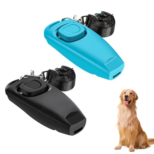 EOEDEPAZ 2-in-1 Hundetraining Clickerpfeife für Training & Rückruf - Haustier-Trainingszubehör für Welpen, Katzen, Pferde & Kleintiere - 2er-Pack mit Umhängeband - Belohnen und trainieren Sie Ihre EOEDEPAZ 2-in-1 Hundetraining Clickerpfeife für Training & Rückruf - Haustier-Trainingszubehör für Welpen, Katzen, Pferde & Kleintiere - 2er-Pack mit Umhängeband - Belohnen und trainieren Sie Ihre von EOEDEPAZ