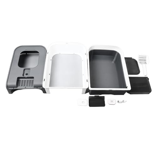 Geschlossener Katzenratstreubox großer Raum Messacher Geruchsentfernungsschubladen Design tragbarer Kitty -Katzentoilette für Innenkatzen aus Premium -PP -Material extra großer von EOJDDPA