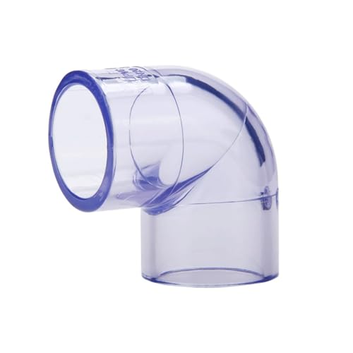 EOMO 1 Stück langlebiges, transparentes PVC-90-Grad-Winkelstück – vielseitiger Rohrverbinder for Haus-, Garten- und Aquariumzubehör(50mm) von EOMO