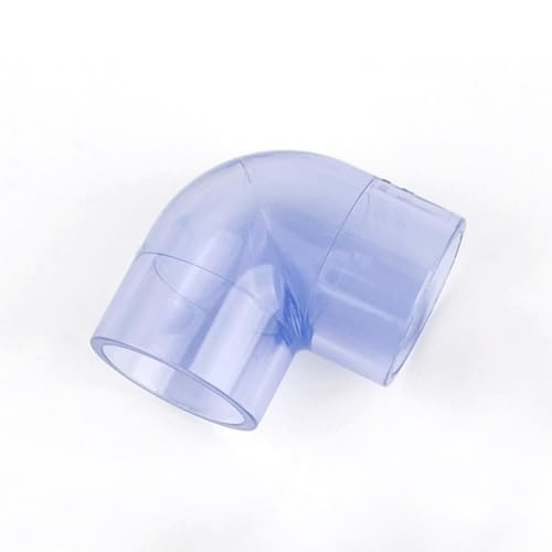 EOMO 1 Stück transparenter Blauer PVC-90-Grad-Winkelverbinder for Aquarium- und Gartenbewässerung – langlebiges Rohrverschraubungszubehör(50mm) von EOMO