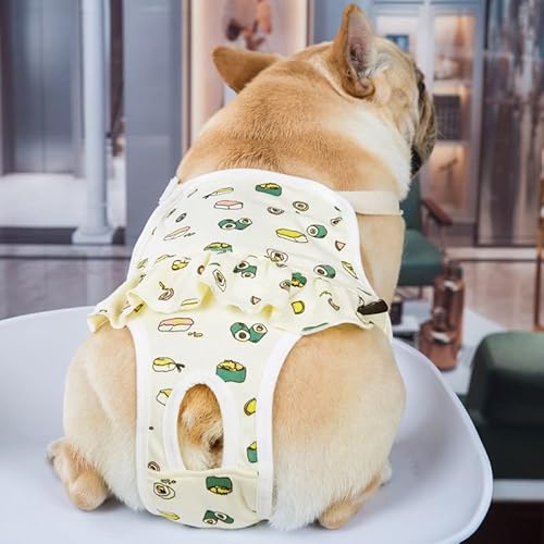 EONANT Baumwoll-Hygiene-Höschen für Hunde, Wiederverwendbare Haustier-Hygiene-Höschen mit verstellbaren Trägern, Haustier-physiologische Hosenwindeln, Welpen, französische Bulldogge, Pudel (Gelb, S) EONANT Baumwoll-Hygiene-Höschen für Hunde, Wiederverwendbare Haustier-Hygiene-Höschen mit verstellbaren Trägern, Haustier-physiologische Hosenwindeln, Welpen, französische Bulldogge, Pudel (Gelb, S) von EONANT