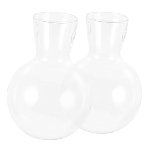 EPIGEIST 2 Stück Hydrokultur Vase Aus Klarem Glas Hängendes Pflanzenterrarium Für Zimmerpflanzen Hochborosilikatglas Einzigartige Tischvase Für Kreative Dekoration Für Wohnzimmer von EPIGEIST