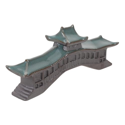 EPIGEIST Miniaturbrücke Für Schreibtisch Miniaturdekoration Chinesische Wenchang-Ornament Mikrolandschaftsornament Pavillon-Statue Für Gartendekor Und Aquarium von EPIGEIST