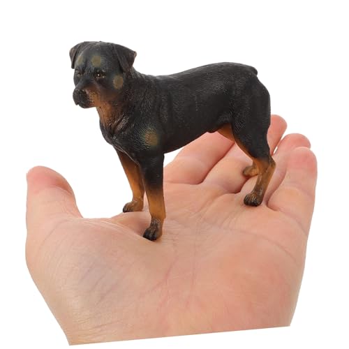 EPIGEIST Realistisches Hundemodell aus Stabilem Kunststoff Detailgetreue Rottweiler Figur Pädagogisches für Dekoratives Tiermodell Lebensechte Simulation und Innendekoration von EPIGEIST