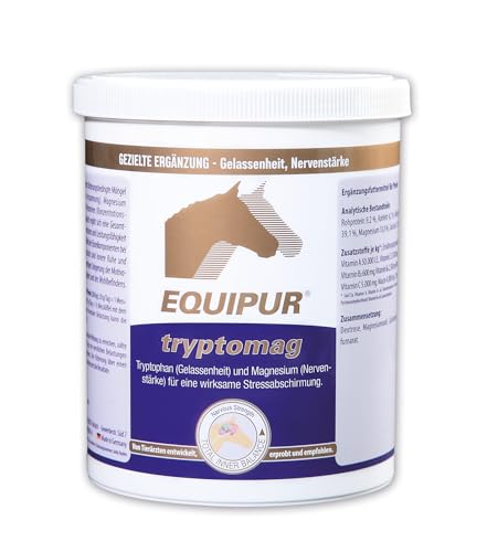 EQUIPUR tryptomag 1 kg Dose, Tryptophan (Gelassenheit) und Magnesium (Nervenstärke) für eine wirksame Stressabschirmung. von EPONA
