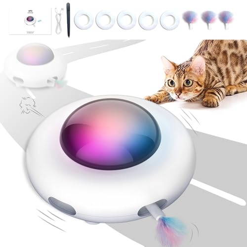 EPROICKS Katzenspielzeug Elektrisch, Katzenspielzeug Selbstbeschäftigung, Intelligentes Teaser Spielzeug, Federspielzeug für Katzen, Intelligente Hindernisumgehung, USB Wiederaufladbar EPROICKS Katzenspielzeug Elektrisch, Katzenspielzeug Selbstbeschäftigung, Intelligentes Teaser Spielzeug, Federspielzeug für Katzen, Intelligente Hindernisumgehung, USB Wiederaufladbar von EPROICKS