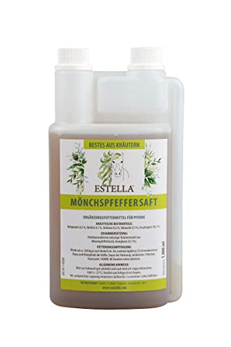 Mönchspfeffersaft für Pferde 1 Liter | Hormonhaushalt | auch bei Cushing & PPID geeignet | rein pflanzliche Wirkstoffe | von ESTELLA