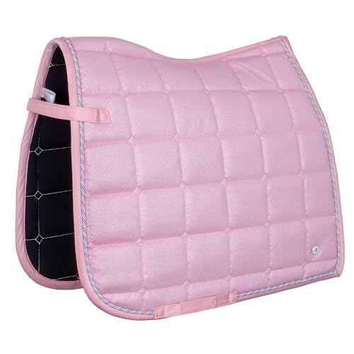 EQUESTRIAN QUEEN Schabracke, Anatomisch geformte Dressurschabracke mit Glitter Mesh, atmungsaktiv, mit Logo-Pin - Rotterdam 25SS (Rosa, Dressur) von EQUESTRIAN QUEEN