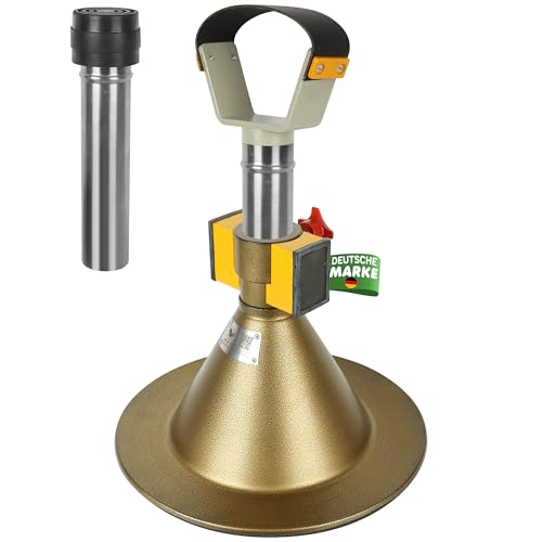 EQUESTRIAN STORE Adjustable Hoof Stand with Hammock Feeder, Strong 90LB Magnet,Non-Slip Rubber Base, German Technology for Farriers,Hoof Stand for All Horse Sizes (Gold) von EQUESTRIAN STORE