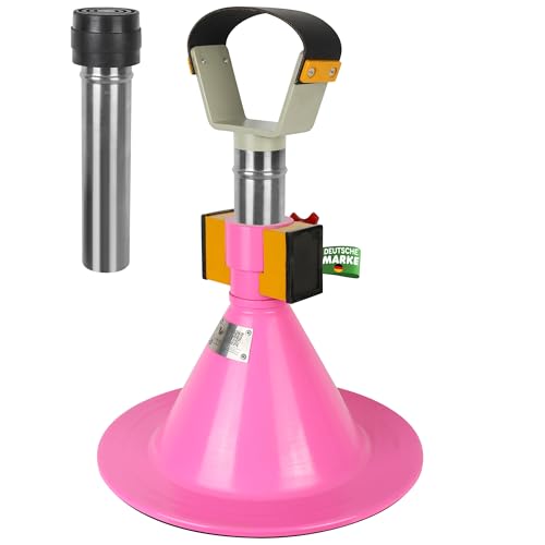 EQUESTRIAN STORE Adjustable Hoof Stand with Hammock Feeder, Strong 90LB Magnet,Non-Slip Rubber Base, German Technology for Farriers,Hoof Stand for All Horse Sizes (Pink) von EQUESTRIAN STORE