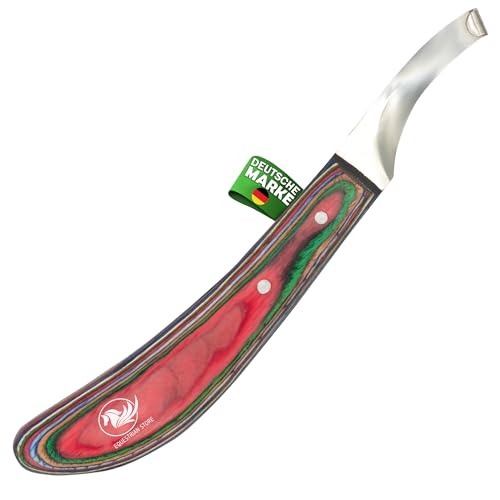 EQUESTRIAN STORE Left-Handed Hoof Knife,J2 Stainless-Steel Blade, Durable Ergonomic Sheet Handle, Professional Farrier Tool for Horse,Cow, Goat Hoof Trimming & Shoeing-Farrier Supplies EQUESTRIAN STORE Left-Handed Hoof Knife,J2 Stainless-Steel Blade, Durable Ergonomic Sheet Handle, Professional Farrier Tool for Horse,Cow, Goat Hoof Trimming & Shoeing-Farrier Supplies von EQUESTRIAN STORE