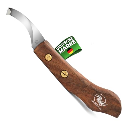 EQUESTRIAN STORE Right-Handed Hoof Knife,J2 Stainless-Steel Blade, Durable Ergonomic Sheet Handle, Professional Farrier Tool for Horse,Cow, Goat Hoof Trimming & Shoeing-Farrier Supplies von EQUESTRIAN STORE