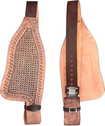 EQUIEMPRESS Pferde-Western-Leder-Fender-Ersatzsattel-Fender-Paar-Set für Roping Trail Barrel Pleasure-Sättel mit Belvin-Schnallen AZ-04 von EQUIEMPRESS