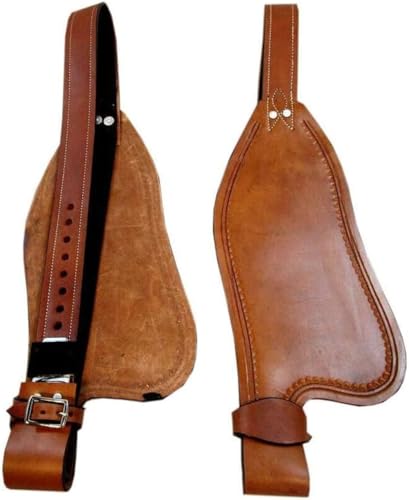 EQUIEMPRESS Pferde-Western-Leder-Fender-Ersatzsattel-Fender-Paar-Set für Roping Trail Barrel Pleasure-Sättel mit Belvin-Schnallen AZ-05 von EQUIEMPRESS